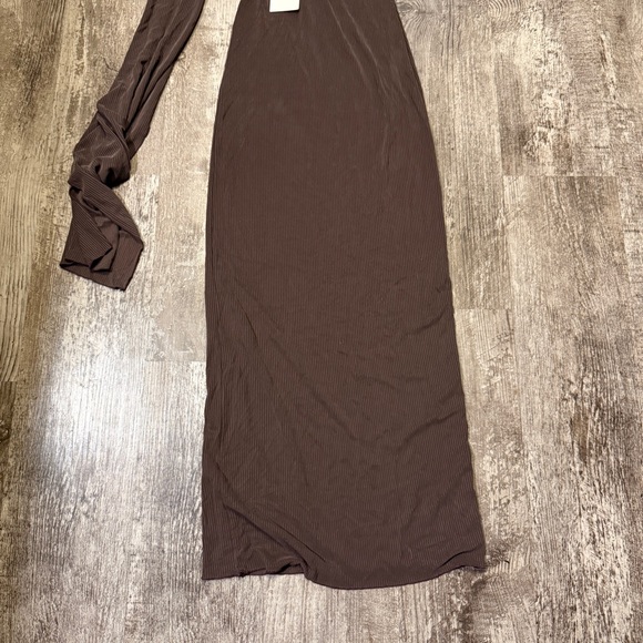 NEW Aya Muse Cedar Maxi Dress in Dark Brown Cutout Gown XS XSmall